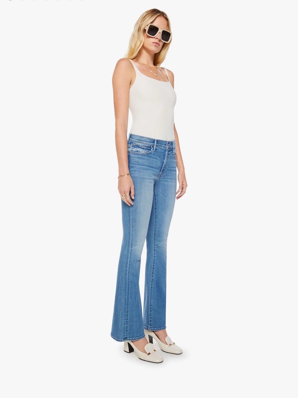 MOTHER Light Blue Flare Jeans